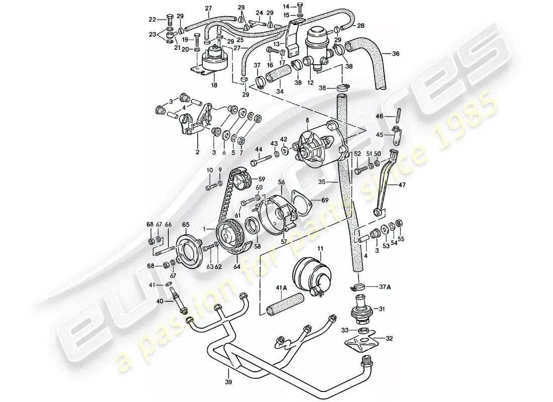 porsche 1978 (911) air injection parts diagram