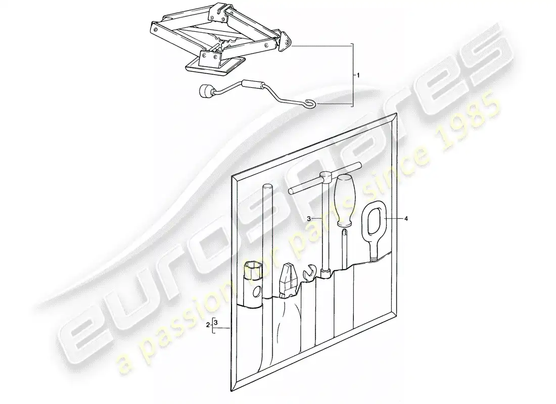 porsche 1982 (944) accessories parts diagram