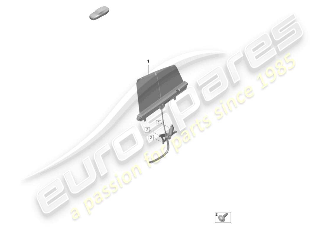 porsche 2021 (panamera 971-2) roller blind door window rear part diagram