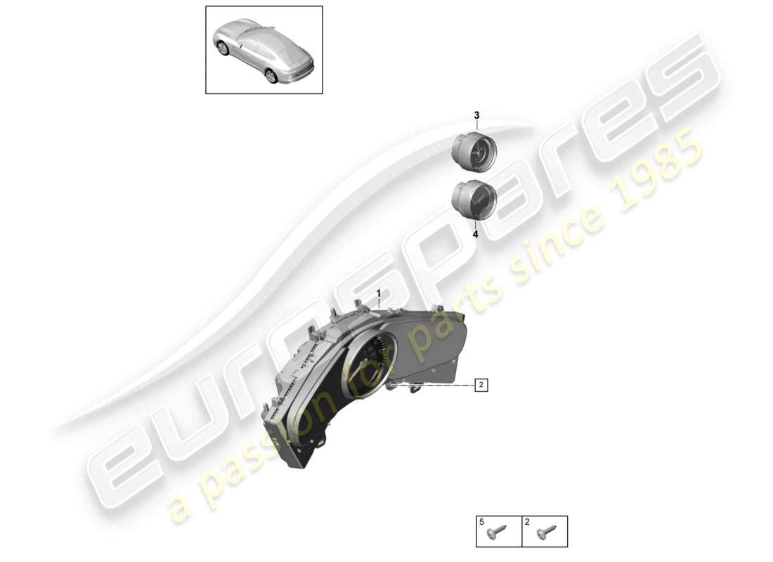 porsche 2021 (panamera 971-1) combi-instrument stopwatch d >>- 03.11.2017 part diagram