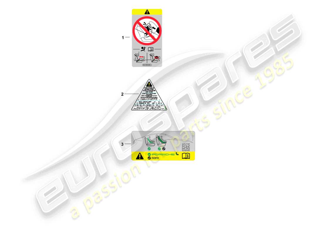 porsche 2026 (992-2 gt3) notice airbag part diagram