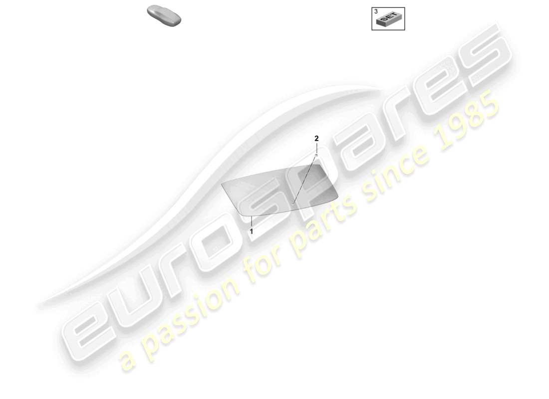 porsche 2025 (macan-e) rear window part diagram