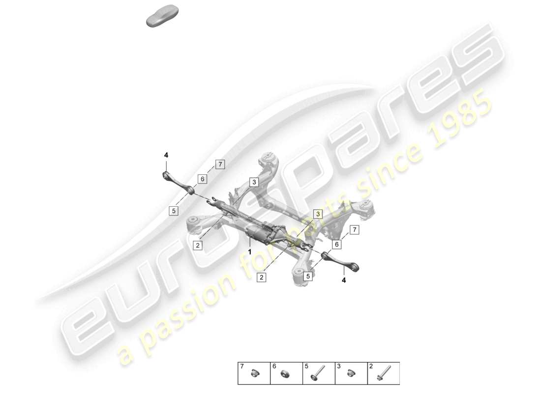 porsche 2025 (macan-e) rear wheel steering part diagram