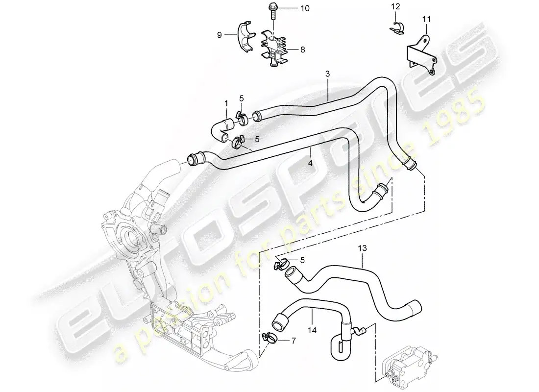 porsche 2007 (997-1 gt3) lines part diagram