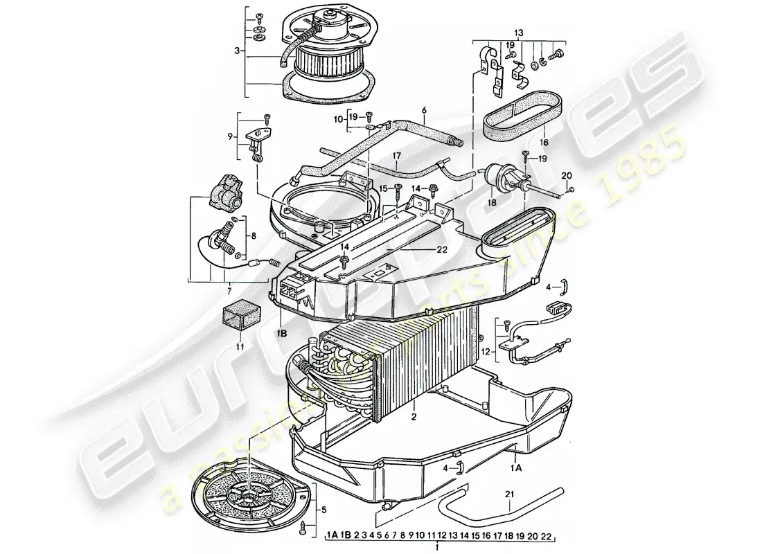 porsche 1982 (924) air conditioner - f 92-cn402 198>> - f 93-cn100 306>> parts diagram