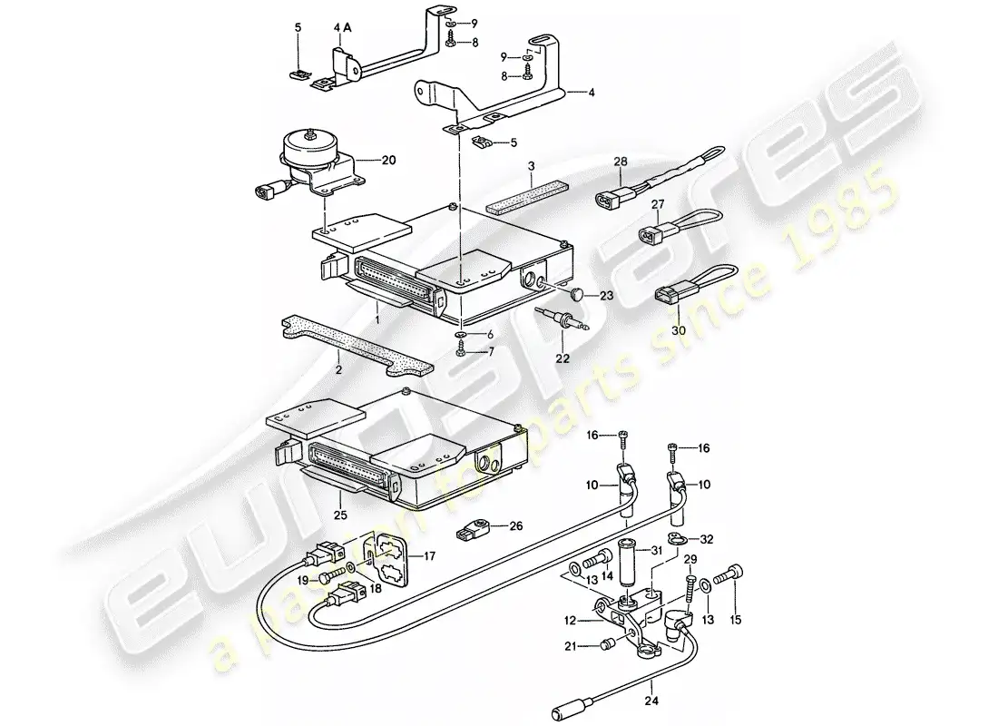 porsche 1988 (944) engine electrics 2 parts diagram