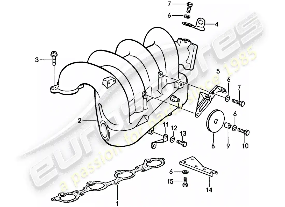 porsche 1988 (944) l-jetronic - 3 parts diagram