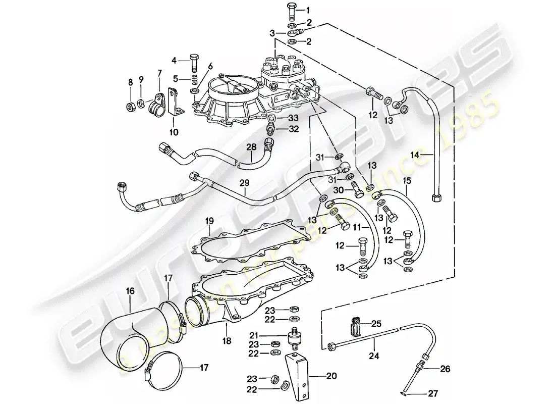 porsche 1981 (911) k-jetronic - iii parts diagram