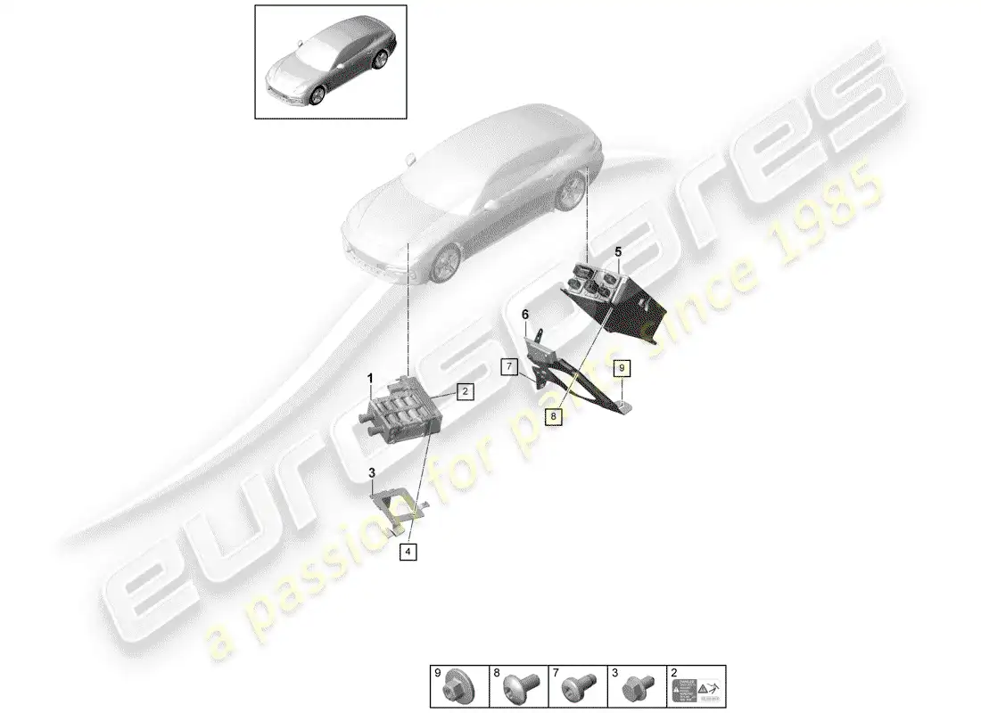 porsche 2017 (panamera 971-1) heater part diagram