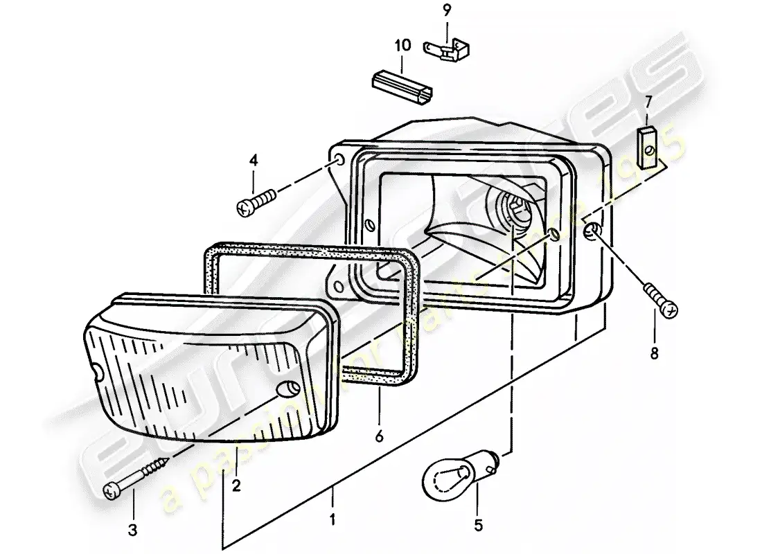 porsche 1986 (924s) turn signal parts diagram