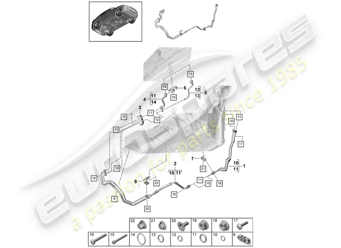 porsche 2020 (cayenne e3 9ya/9yb) air conditioner part diagram