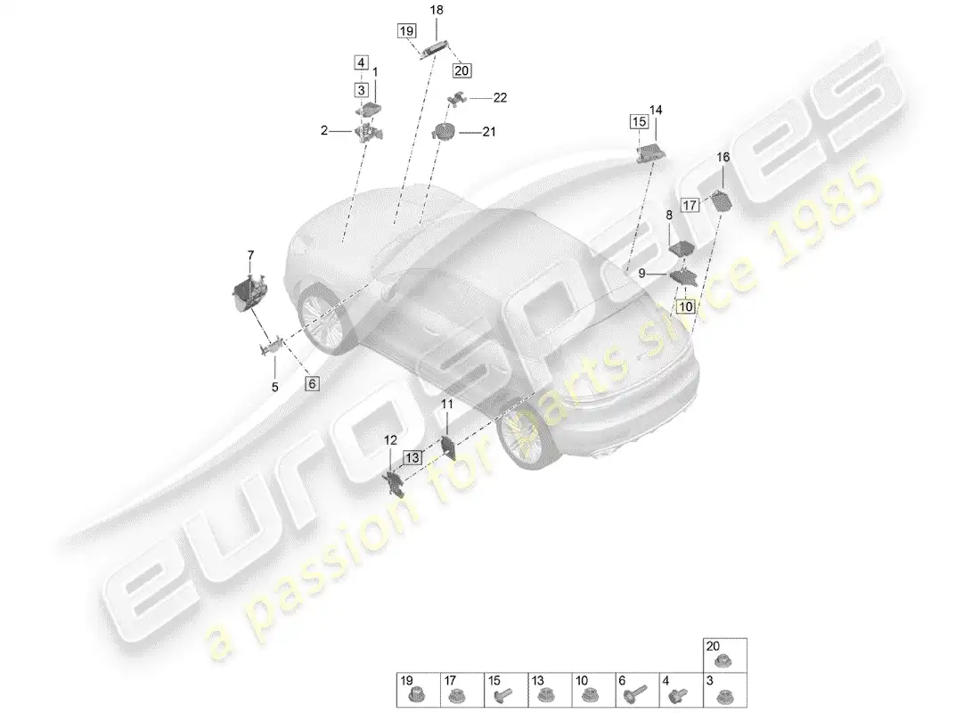 porsche 2020 (macan) control units part diagram
