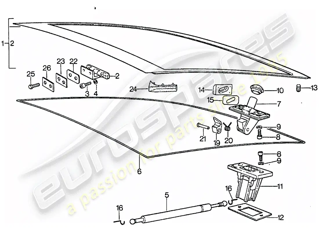 porsche 1979 (928) cover parts diagram