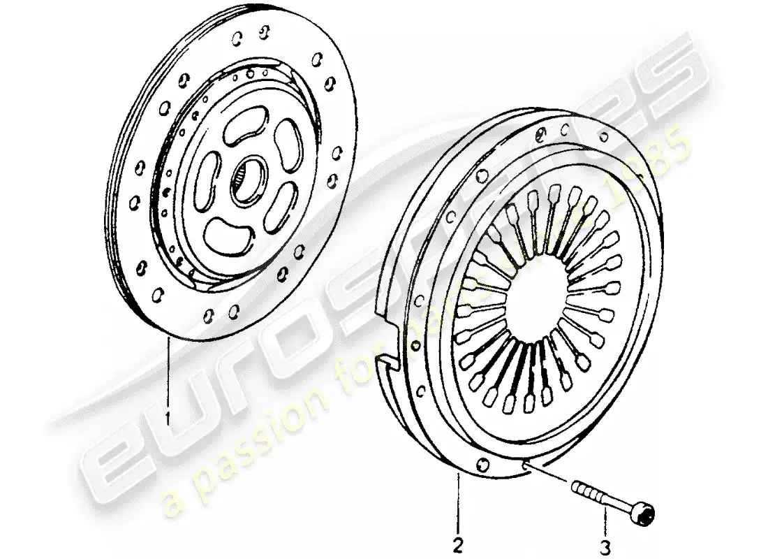 porsche 1993 (964) clutch - d - mj 1990>> parts diagram