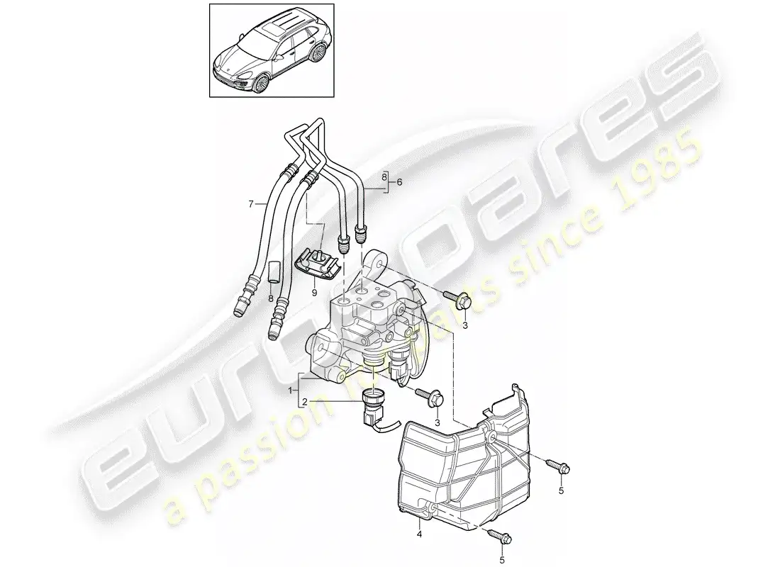 porsche 2014 (cayenne e2 92a) stabilizer part diagram