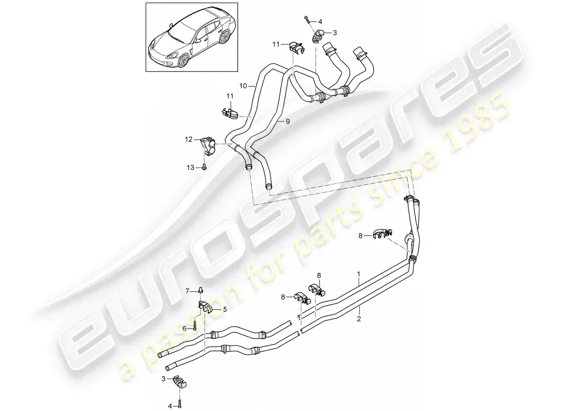porsche 2015 (panamera 970) hybrid parts diagram