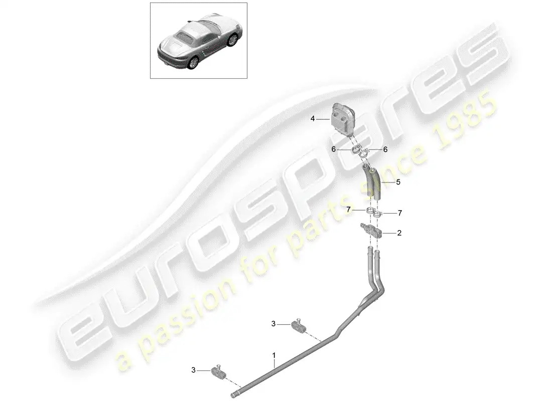 porsche 2018 (718 boxster) heater parts diagram