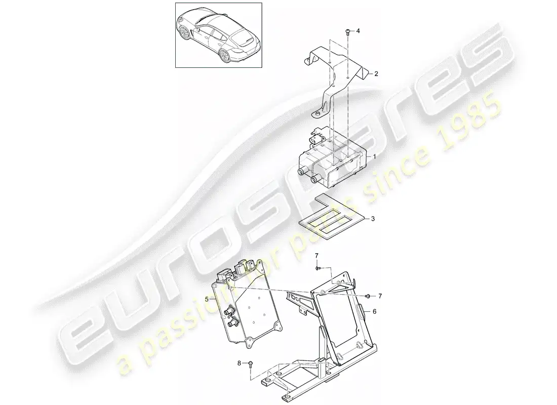 porsche 2014 (panamera 970) heater parts diagram