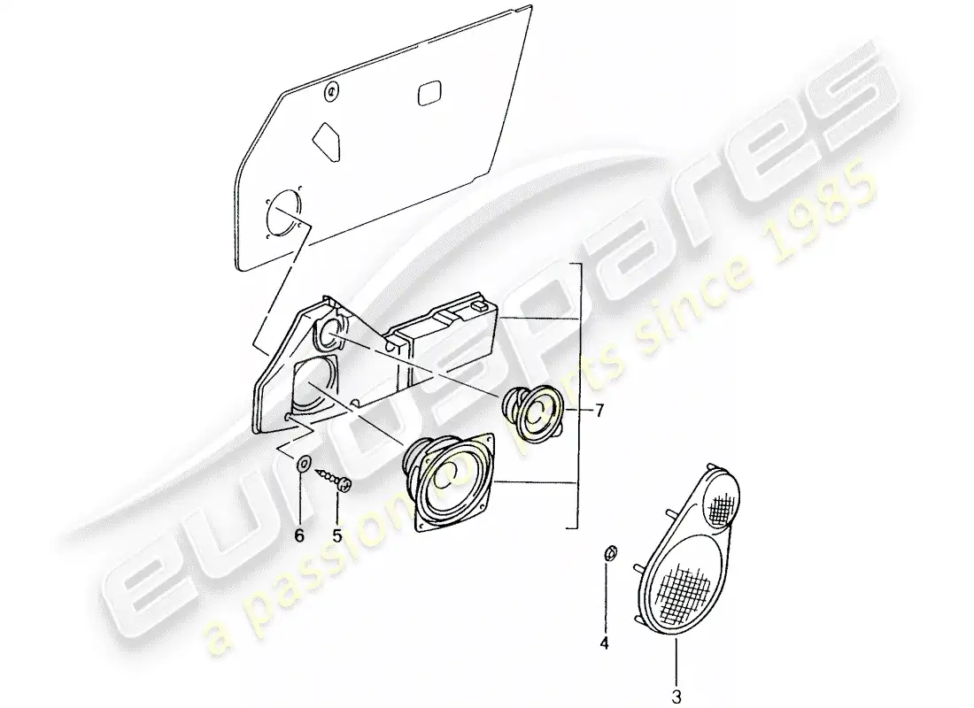 porsche 2009 (tequipment) sound system parts diagram