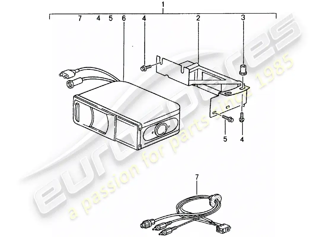 porsche 2009 (tequipment) cd-changer parts diagram