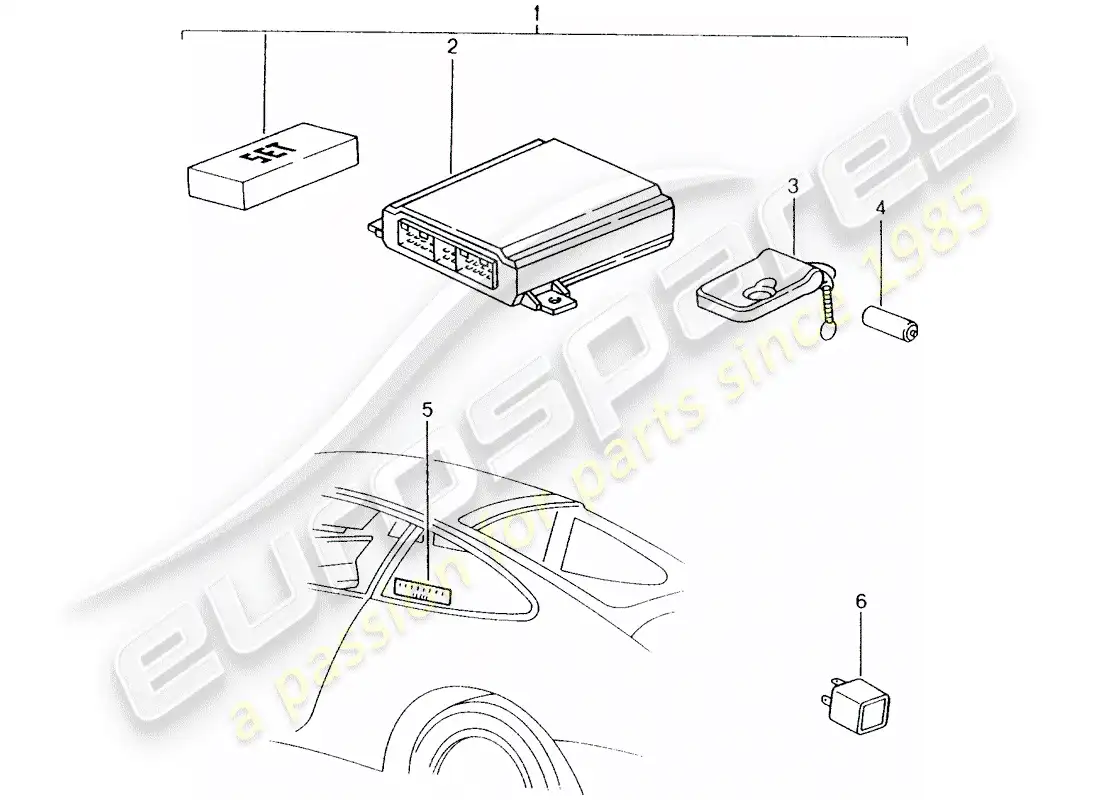 porsche 2010 (tequipment) alarm system parts diagram