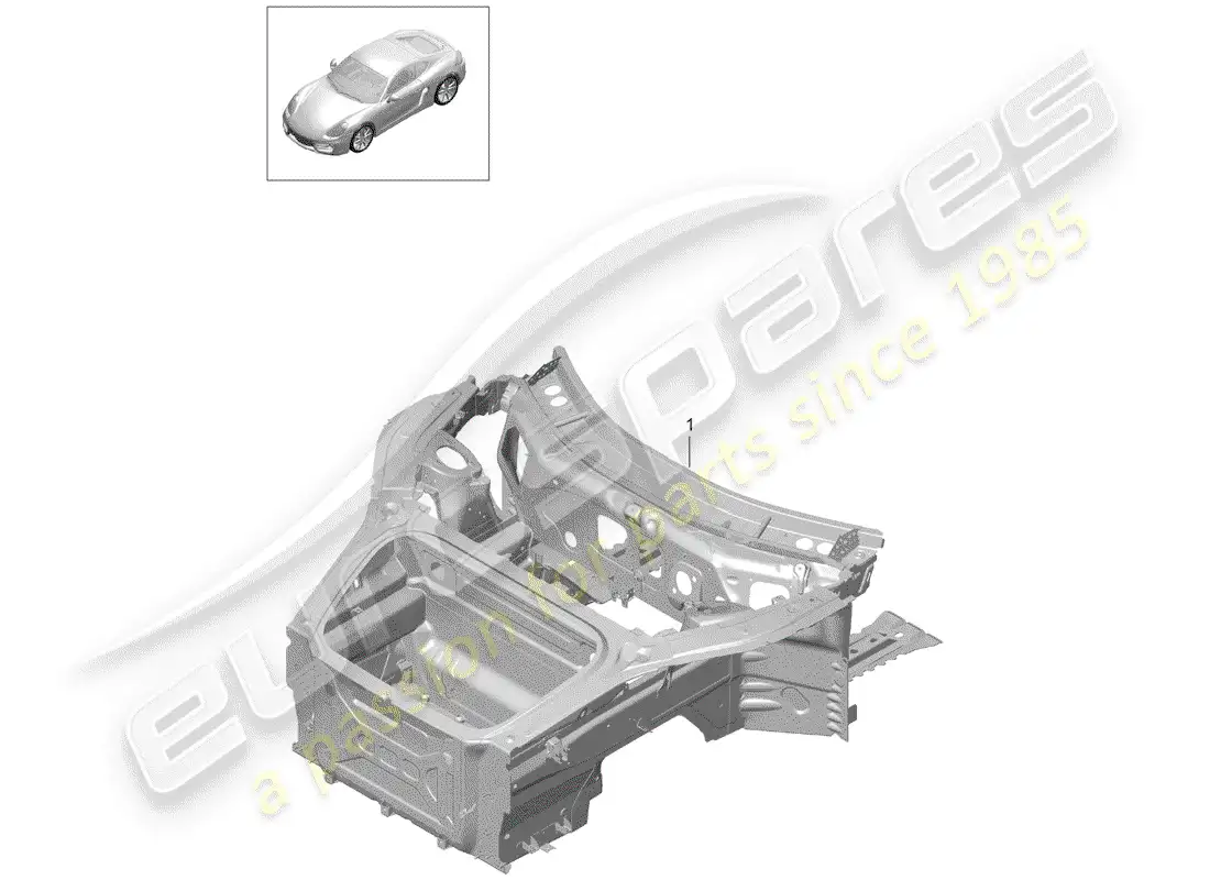 porsche 2016 (981 cayman) front end parts diagram
