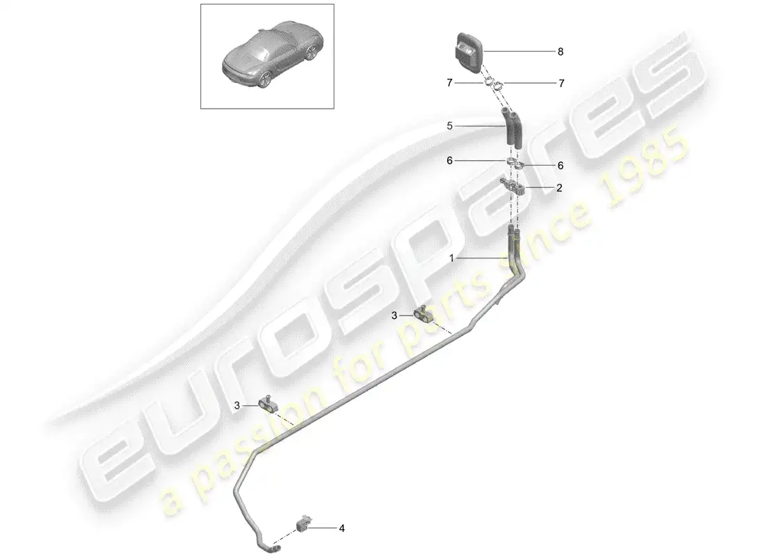 porsche 2014 (981 boxster) heater parts diagram