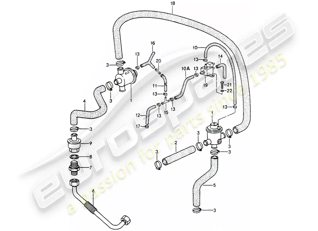 porsche 1994 (964) air injection parts diagram