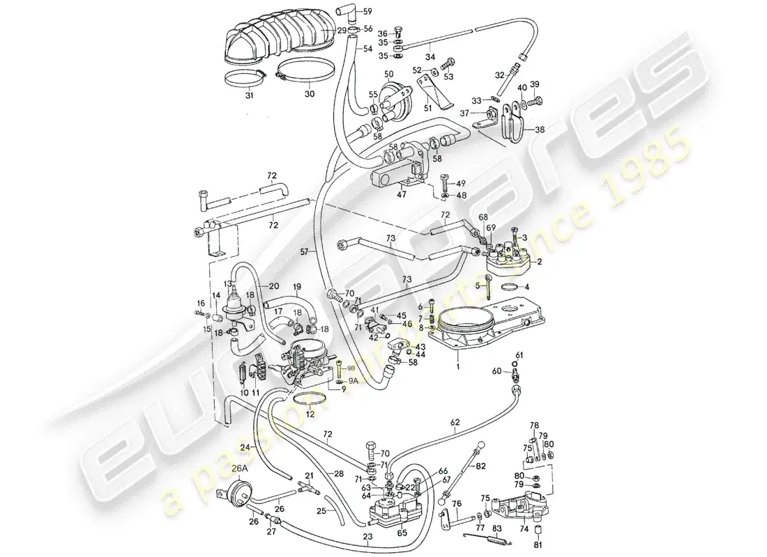 porsche 1975 (911) for - k - jetronic - mixture control unit parts diagram