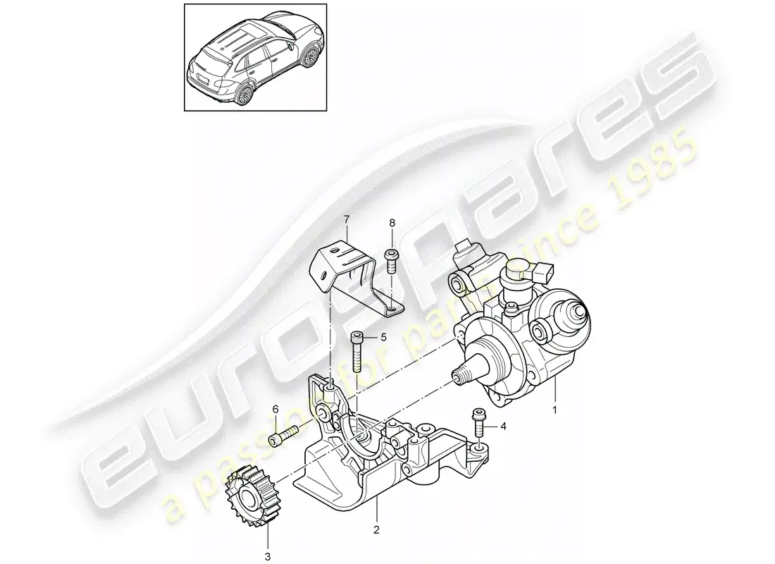 porsche 2014 (cayenne e2 92a) high pressure pump part diagram