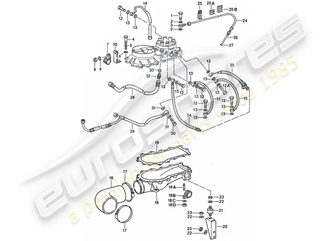 porsche 1985 (911) for - k-jetronic iii parts diagram