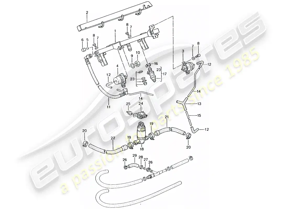 porsche 1986 (924s) l-jetronic - 2 parts diagram