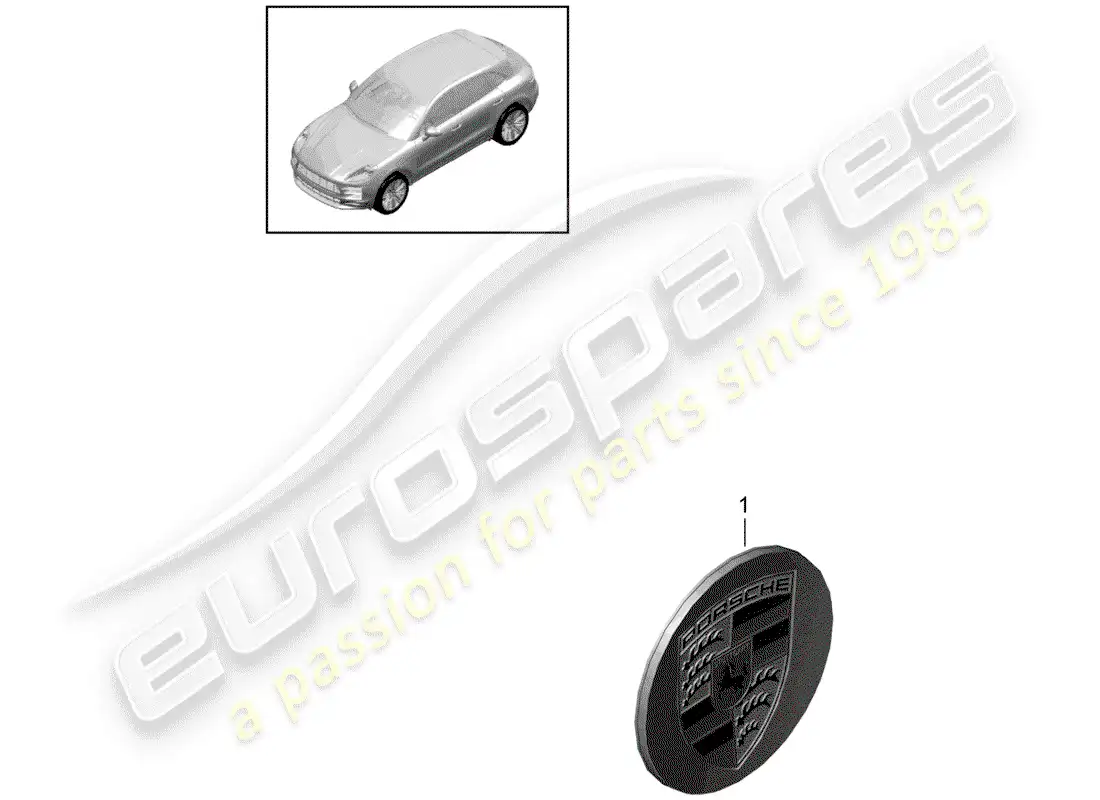porsche 2020 (macan) wheel cap part diagram