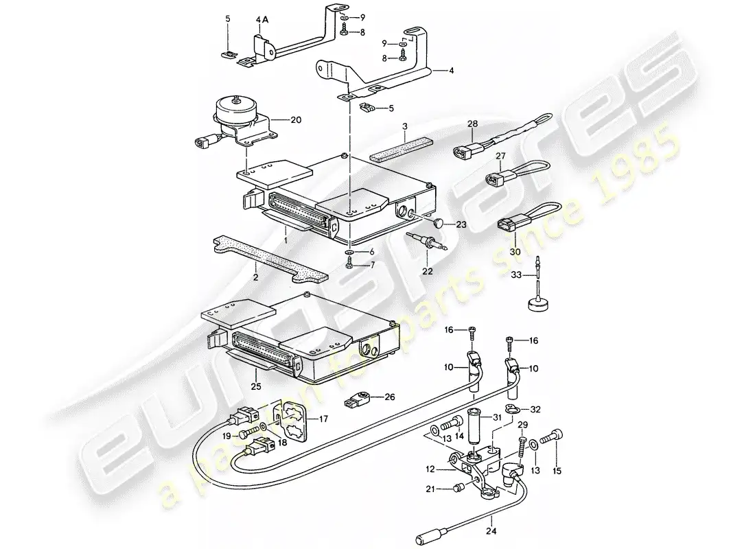 porsche 1990 (944) engine electrics 2 parts diagram