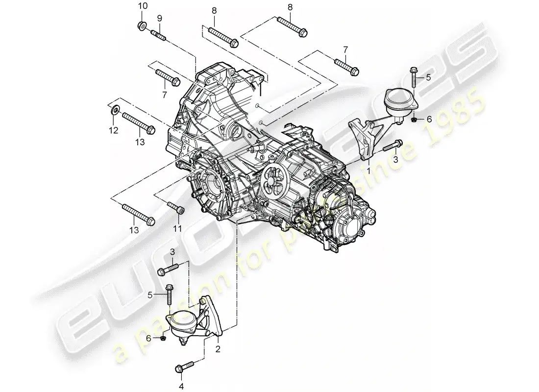 porsche 2007 (987 cayman) manual gearbox parts diagram
