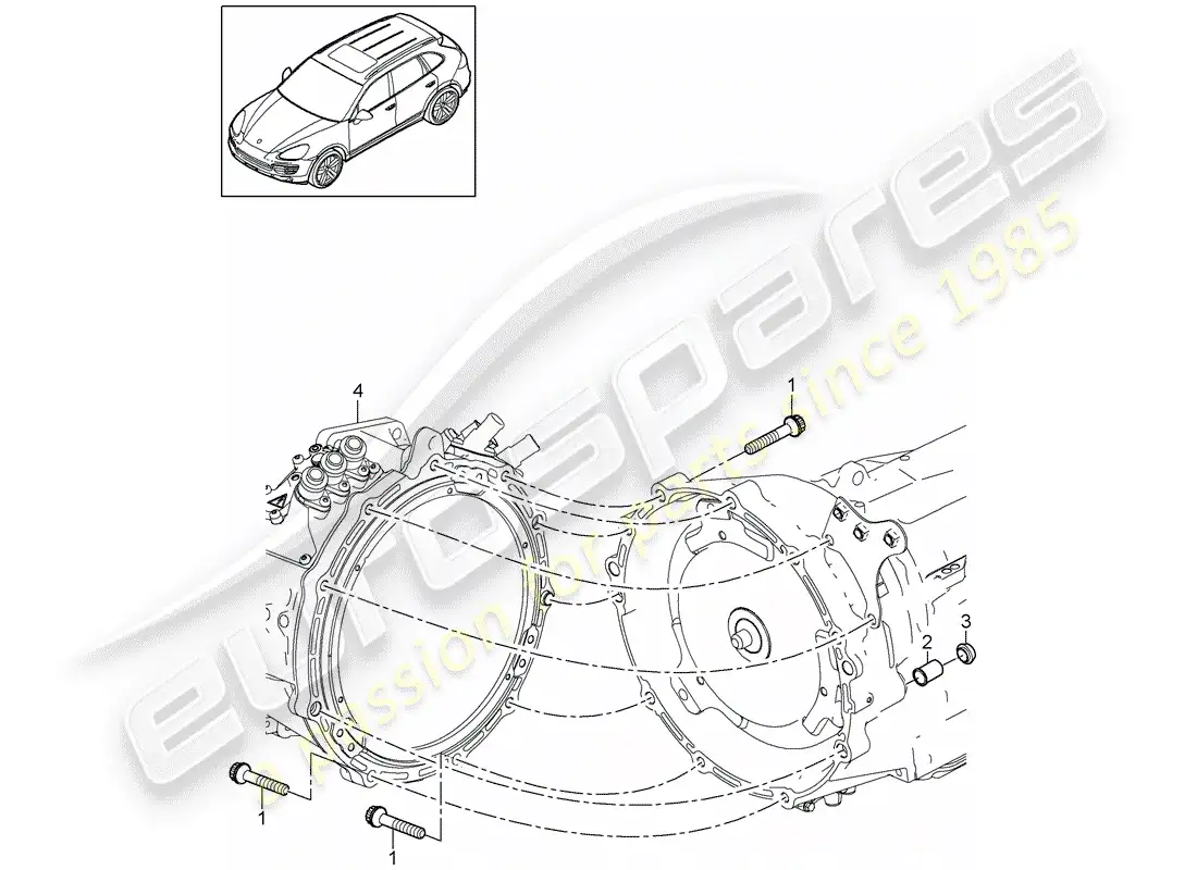 porsche 2016 (cayenne e2 92a) mounting parts for engine and parts diagram