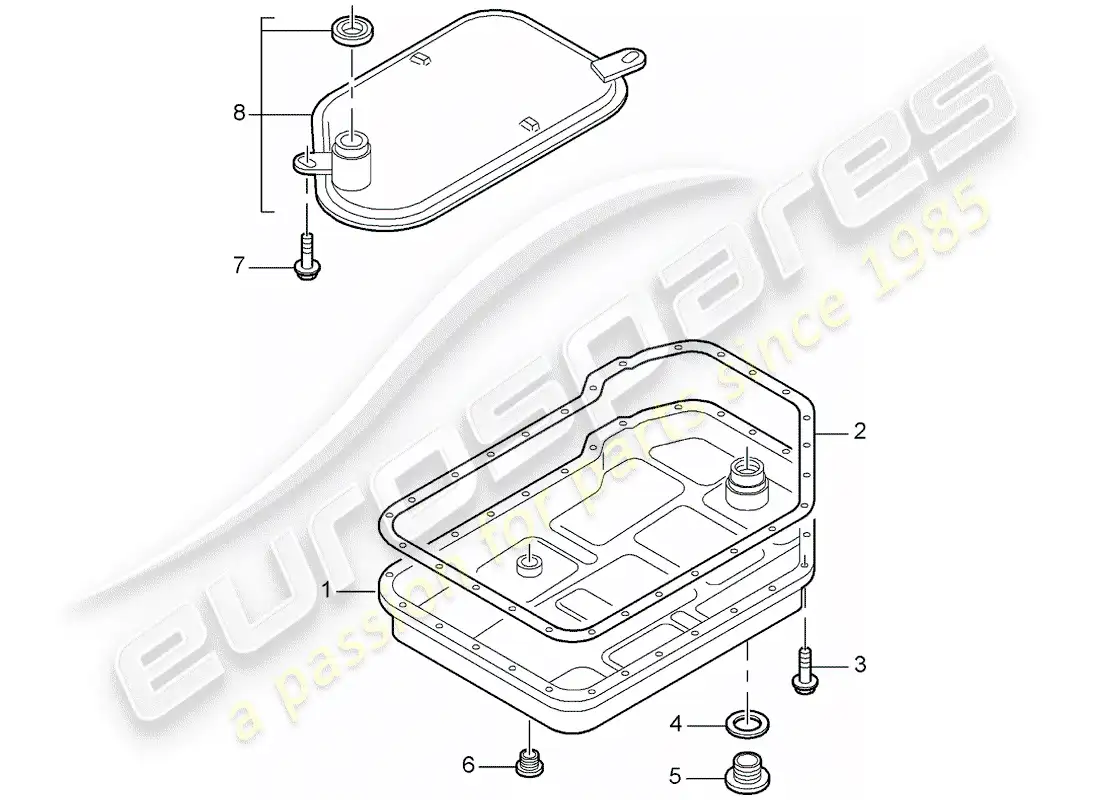 porsche 2008 (987 cayman) tiptronic parts diagram