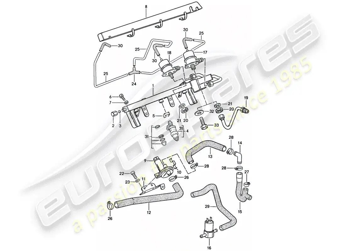 porsche 1982 (944) l-jetronic - 2 parts diagram