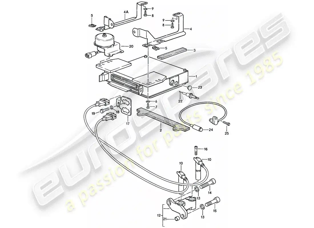 porsche 1982 (944) engine electrics 2 parts diagram