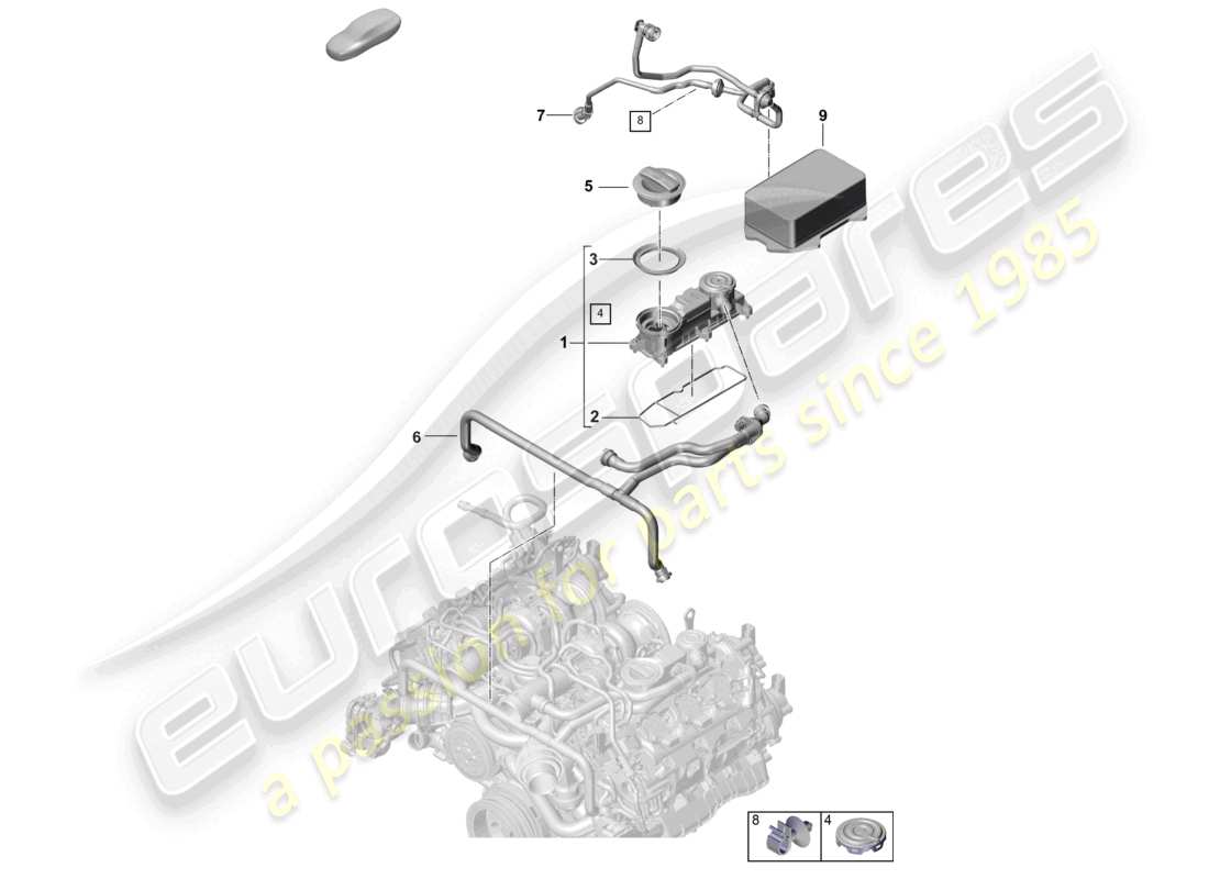 porsche 2022 (panamera 971-2) crankcase housing ventilation part diagram