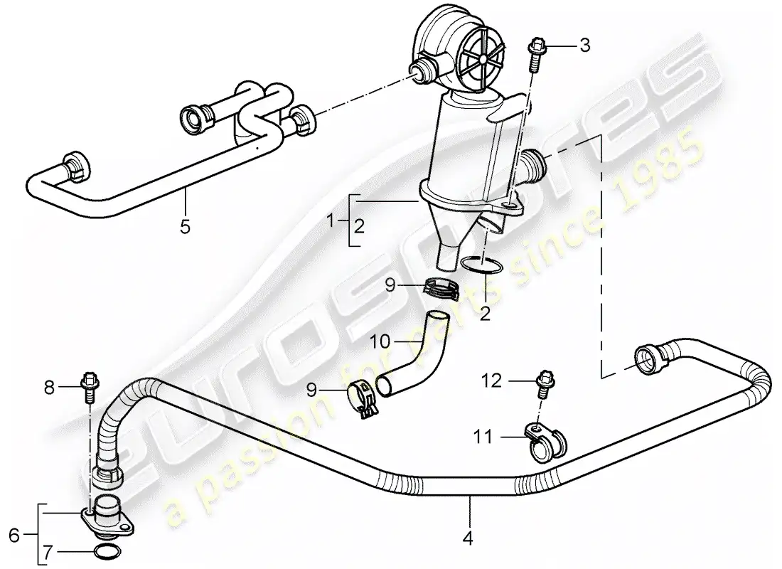 porsche 2007 (987 cayman) crankcase parts diagram