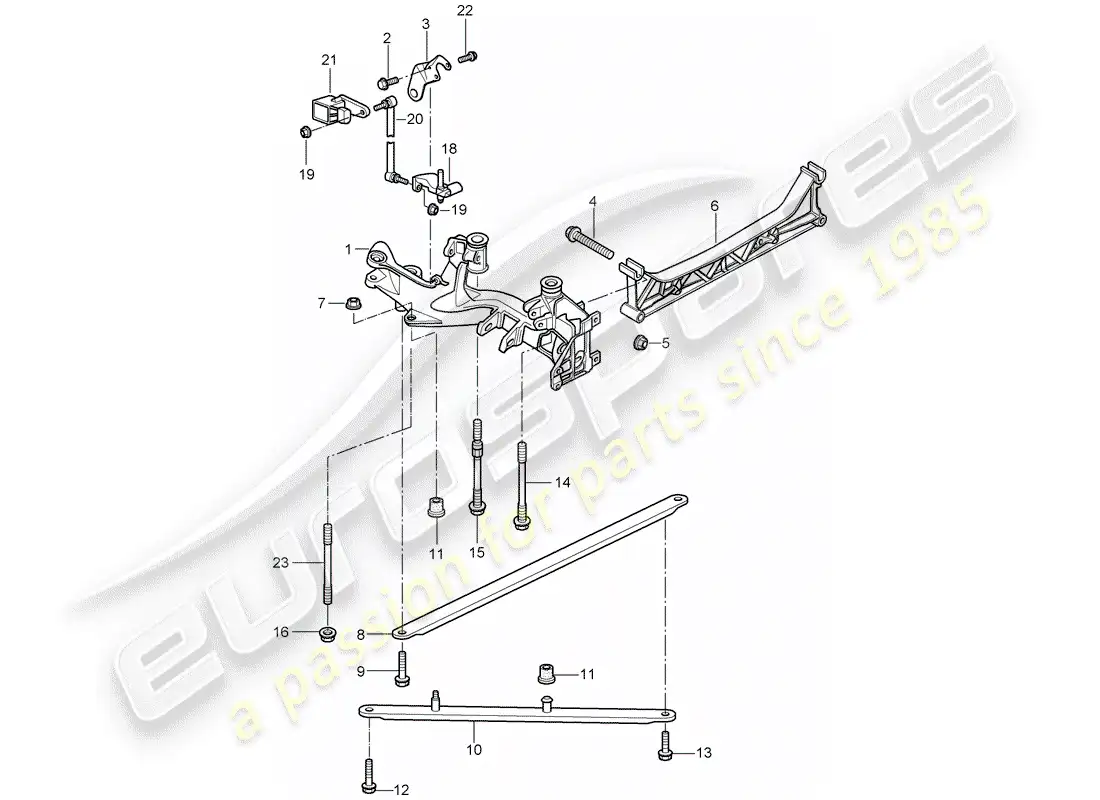 porsche 2008 (997-1 gt3) rear axle parts diagram