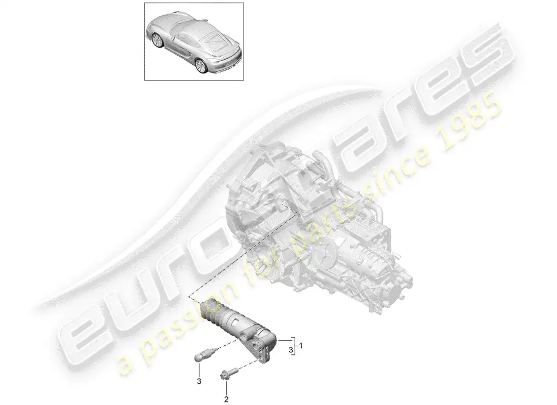 porsche 2016 (981 cayman gt4) clutch release part diagram