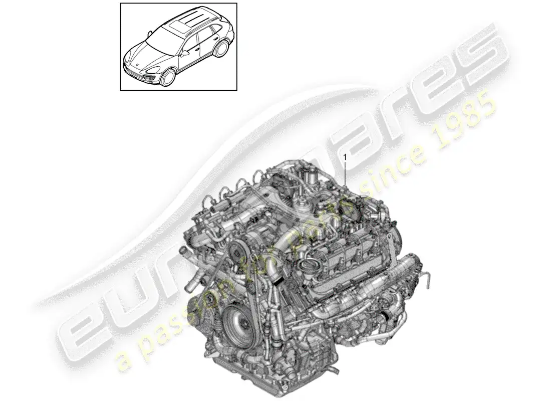 porsche 2012 (cayenne e2 92a) replacement engine parts diagram