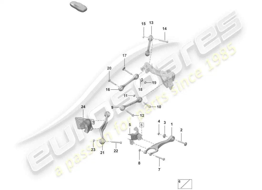 porsche 2019 (992-1) rear axle parts diagram
