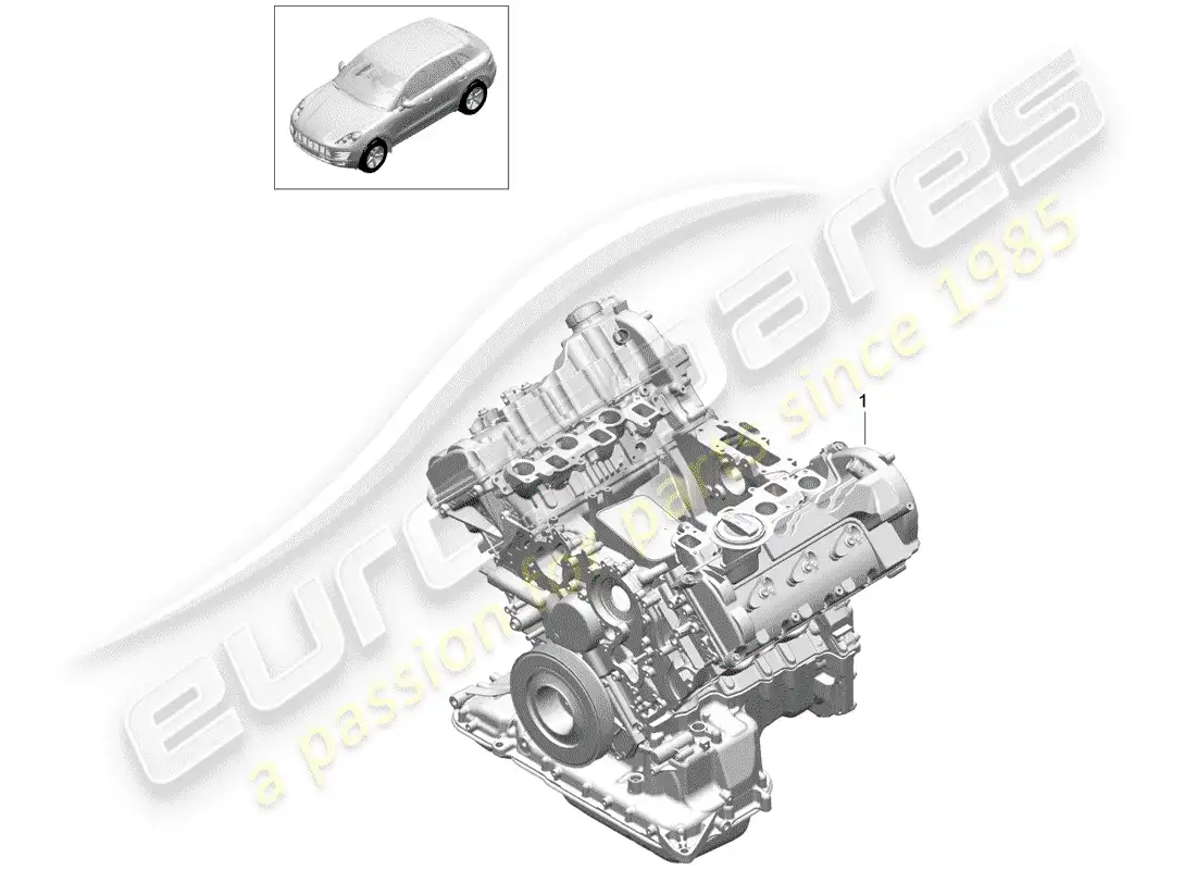 porsche 2014 (macan) long block part diagram