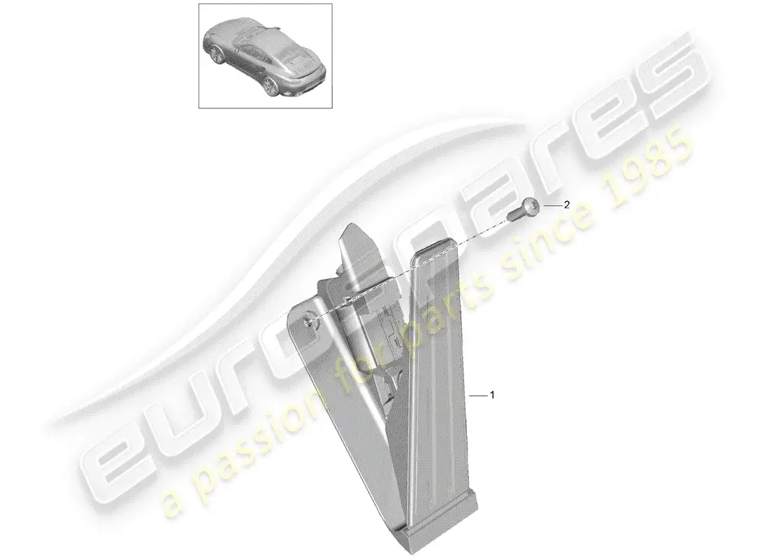porsche 2015 (991-1 turbo) brake and acc. pedal assembly parts diagram