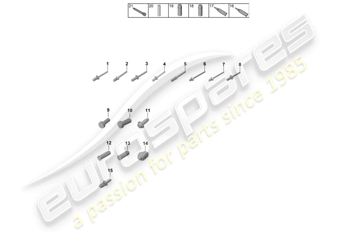 porsche 2023 (992-1 turbo / s) fasteners car body part diagram