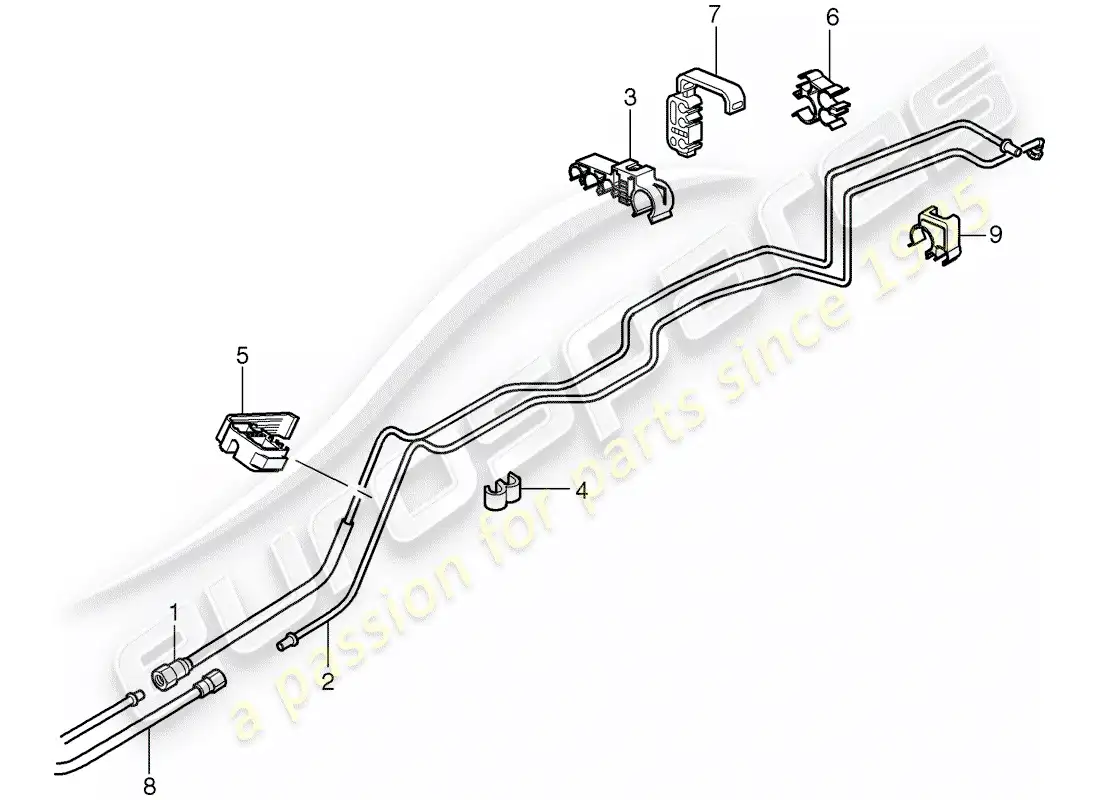 porsche 2008 (997-1 gt3) fuel system parts diagram