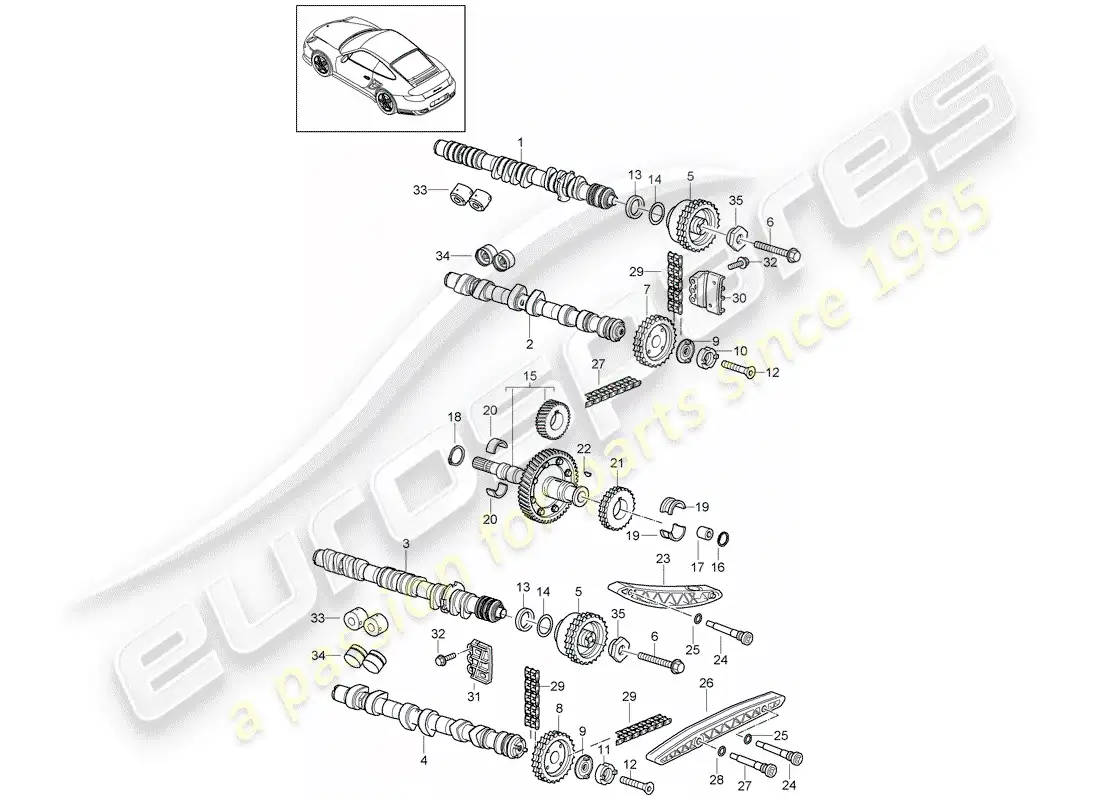 porsche 2012 (997-2 turbo / gt2 rs) valve control parts diagram
